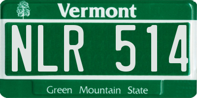 VT license plate NLR514