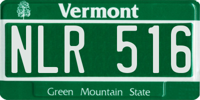 VT license plate NLR516