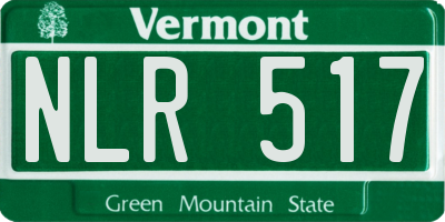 VT license plate NLR517