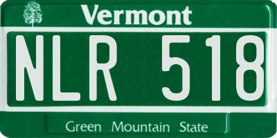 VT license plate NLR518