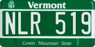 VT license plate NLR519