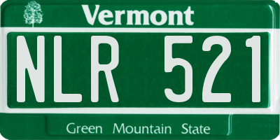 VT license plate NLR521