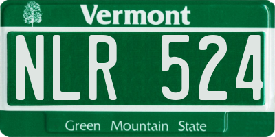 VT license plate NLR524