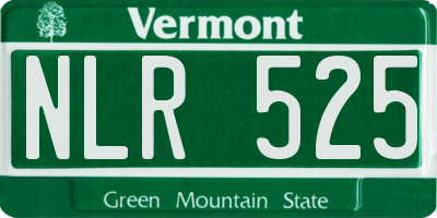 VT license plate NLR525