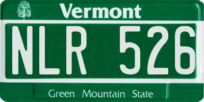 VT license plate NLR526