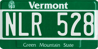 VT license plate NLR528
