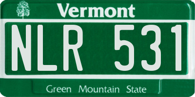 VT license plate NLR531