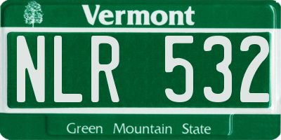 VT license plate NLR532