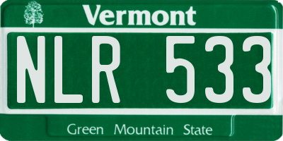 VT license plate NLR533