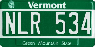 VT license plate NLR534
