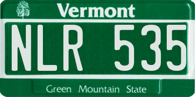 VT license plate NLR535