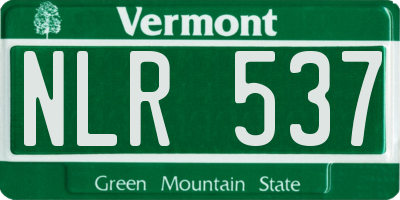 VT license plate NLR537