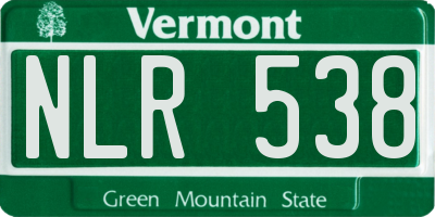 VT license plate NLR538