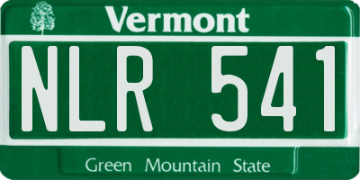 VT license plate NLR541