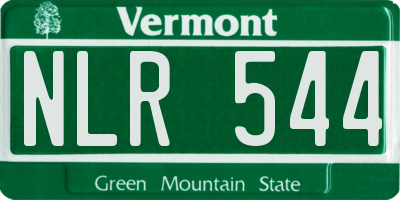 VT license plate NLR544