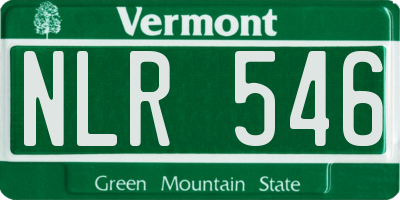 VT license plate NLR546