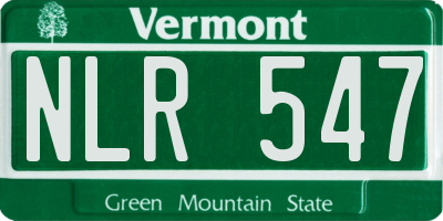 VT license plate NLR547