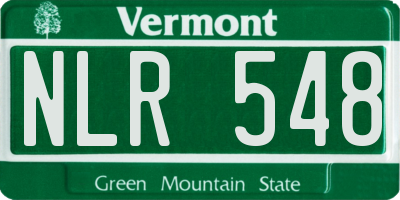 VT license plate NLR548