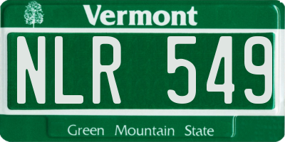 VT license plate NLR549