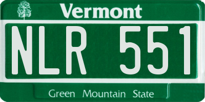 VT license plate NLR551