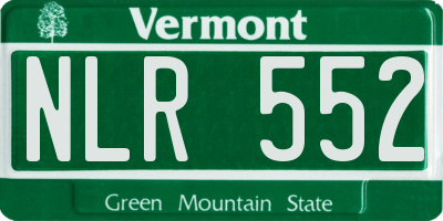 VT license plate NLR552