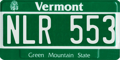 VT license plate NLR553
