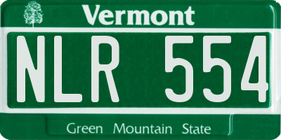 VT license plate NLR554
