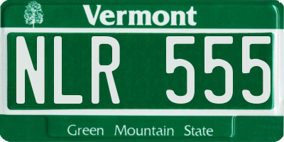 VT license plate NLR555