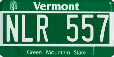 VT license plate NLR557