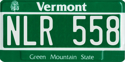VT license plate NLR558