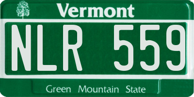 VT license plate NLR559