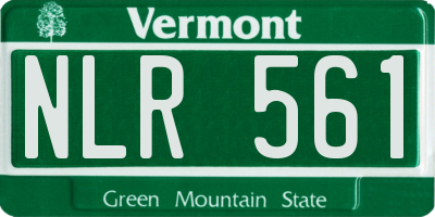 VT license plate NLR561