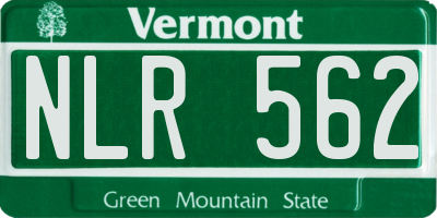 VT license plate NLR562