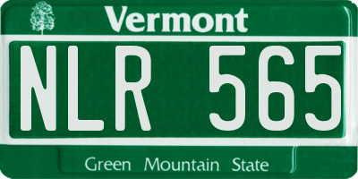VT license plate NLR565