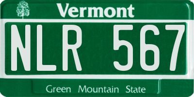 VT license plate NLR567