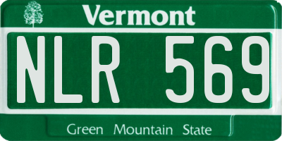 VT license plate NLR569
