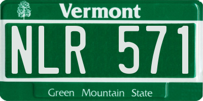 VT license plate NLR571