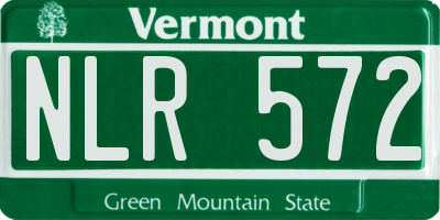 VT license plate NLR572