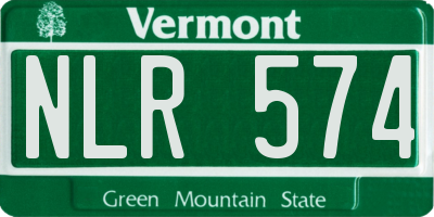 VT license plate NLR574