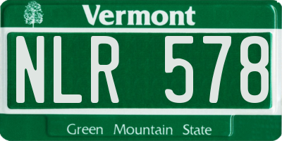VT license plate NLR578