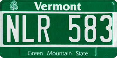 VT license plate NLR583