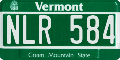 VT license plate NLR584