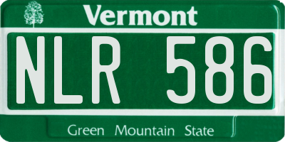 VT license plate NLR586