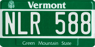 VT license plate NLR588