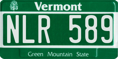 VT license plate NLR589
