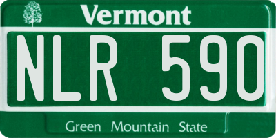 VT license plate NLR590