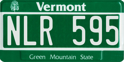 VT license plate NLR595