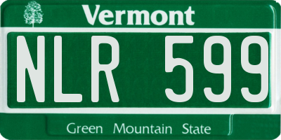 VT license plate NLR599