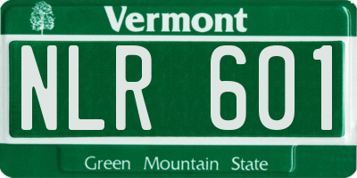 VT license plate NLR601