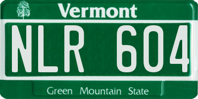 VT license plate NLR604